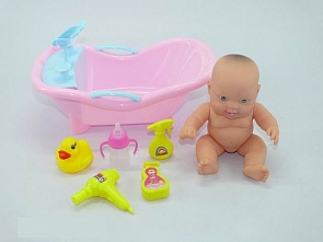 Пупс с ванной и аксессуарами (Shantou Gepai, 238832sim)